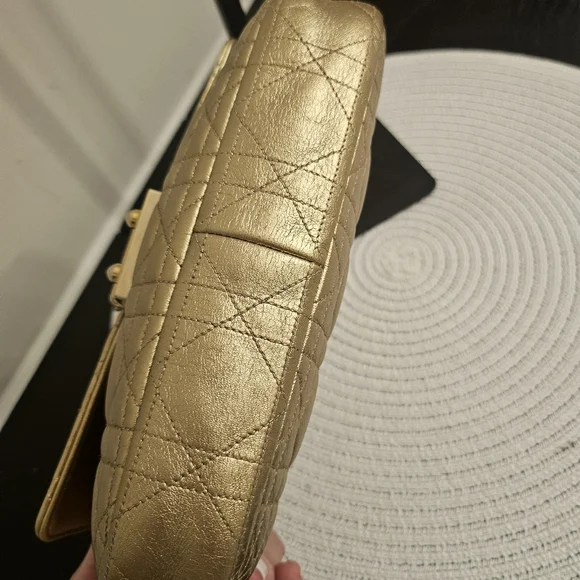 Dior Gold Quilted Chain Bag (WOC) - Picture 10 of 14